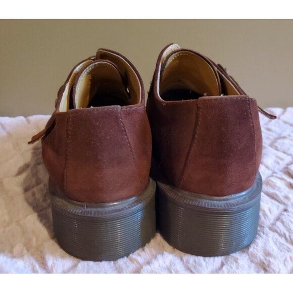 Men\'s Doc Marten\'s Brown Leather Buckle Slip Ons Sz 9, 8360, RS 340